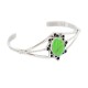 Handmade Navajo Certified Authentic .925 Sterling Silver Natural Gaspeite Native American Bracelet 13108-2 Handmade Navajo Certified Authentic .925 Sterling Silver Natural Gaspeite Native American Bracelet 13108-2