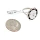 Sun Navajo Certified Authentic .925 Sterling Silver Handmade White Howlite Native American Ring 13115-5