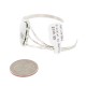 Navajo .925 Sterling Silver Handmade Certified Authentic White Howlite Native American Bracelet 13122-2