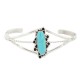 Navajo .925 Sterling Silver Certified Authentic Handmade Natural Turquoise Native American Bracelet 13122-3