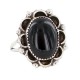 Navajo .925 Sterling Silver Certified Authentic Handmade Natural Black Onyx Native American Ring Size 9 13115-1