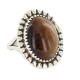 Navajo .925 Sterling Silver Certified Authentic Handmade Natural Tigers Eye Native American Ring Size 7 18203-7