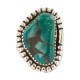 Navajo .925 Sterling Silver Certified Authentic Handmade Turquoise Native American Ring Size 8 1/2 18202-1