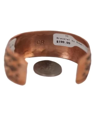 Certified Authentic Navajo .925 Sterling Silver Handmade Natural Lapis and Black Onyx Native American Pure Copper Bracelet 12802-01