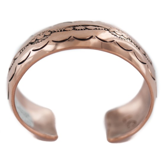 Certified Authentic Navajo Handmade Native American Pure Copper Bracelet 13125-1
