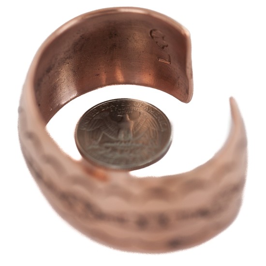 Certified Authentic Navajo Handmade Native American Pure Copper Bracelet 13125-1