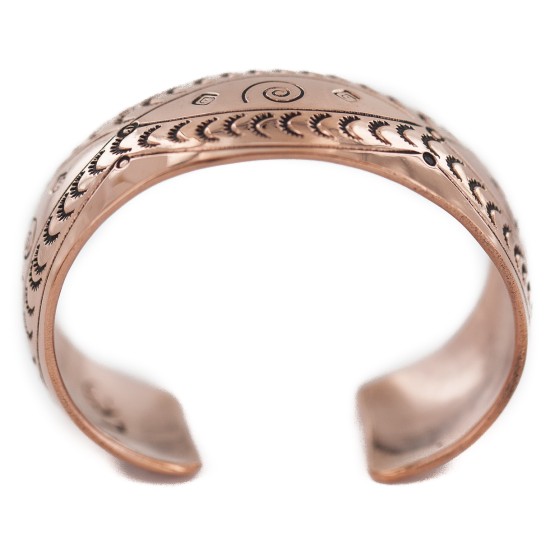 Certified Authentic Navajo Swirl Handmade Native American Pure Copper Bracelet 13125-2 Certified Authentic Navajo Swirl Handmade Native American Pure Copper Bracelet 13125-2