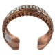 Certified Authentic Feather Navajo .925 Sterling Silver Handmade Native American Pure Copper Bracelet 12865-2
