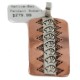 Bear Handmade Certified Authentic Navajo Pure .925 Sterling Silver Native American Copper Pendant 13127-1