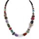 Butterfly Certified Authentic Navajo .925 Sterling Silver Natural Multicolor Stones Native American Necklace 15778-00