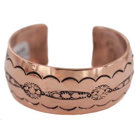 Certified Authentic Navajo Handmade Native American Pure Copper Bracelet 13125-1