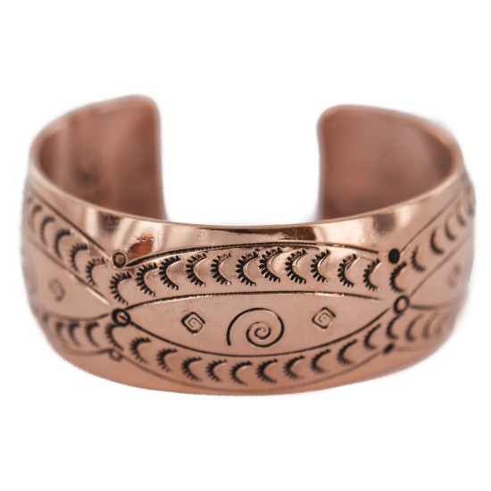Certified Authentic Navajo Swirl Handmade Native American Pure Copper Bracelet 13125-2 Certified Authentic Navajo Swirl Handmade Native American Pure Copper Bracelet 13125-2