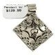 Handmade Certified Authentic Navajo Native American Nickel Pendant 13128-2 Handmade Certified Authentic Navajo Native American Nickel Pendant 13128-2