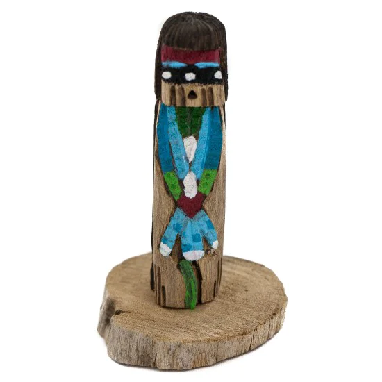 $60 Handmade Certified Authentic Signed Zuni Warrior Native American Kachina 19134 $60 Handmade Certified Authentic Signed Zuni Warrior Native American Kachina 19134