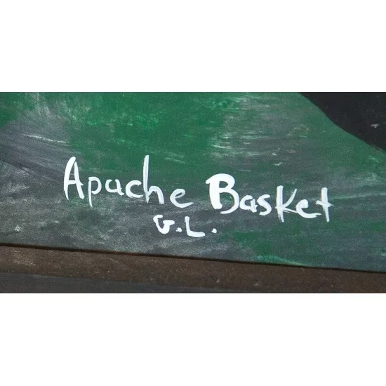 $300 Apache Certified Authentic Painted by Acrylic Apache Basket Native American Painting 10794-1 $300 Apache Certified Authentic Painted by Acrylic Apache Basket Native American Painting 10794-1