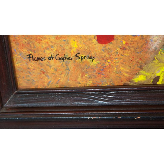 $800 Apache Painted by Certified Authentic Acrylic Flames of Gopher Springs Native American Painting 10784-101 $800 Apache Painted by Certified Authentic Acrylic Flames of Gopher Springs Native American Painting 10784-101