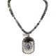 Certified Authentic .925 Sterling Silver and Nickel Handmade Navajo Natural Lapis Native American Necklace 13130-1-18204