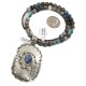 Certified Authentic .925 Sterling Silver and Nickel Handmade Navajo Natural Lapis Native American Necklace 13130-1-18204