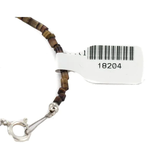 Certified Authentic .925 Sterling Silver and Nickel Handmade Navajo Natural Lapis Native American Necklace 13130-1-18204