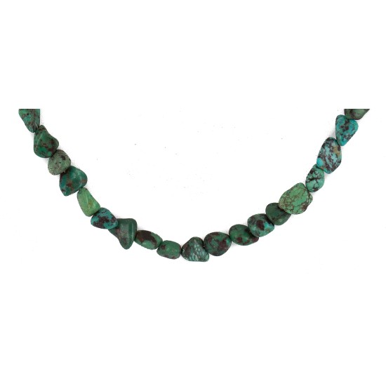 Certified Authentic .925 Sterling Silver Handmade Navajo Natural Turquoise Native American Necklace 10054-2 Certified Authentic .925 Sterling Silver Handmade Navajo Natural Turquoise Native American Necklace 10054-2