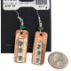 Certified Authentic Handmade Maze .925 Sterling Silver Hooks Navajo Natural Turquoise Native American Pure Copper Dangle Earrings 18210-4 Certified Authentic Handmade Maze .925 Sterling Silver Hooks Navajo Natural Turquoise Native American Pure Copper Dangle Earrings 18210-4