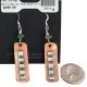 Certified Authentic .925 Sterling Silver Hooks Navajo Handmade Natural Turquoise Native American Pure Copper Dangle Earrings 18210-6 Certified Authentic .925 Sterling Silver Hooks Navajo Handmade Natural Turquoise Native American Pure Copper Dangle Earrings 18210-6