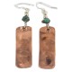 Certified Authentic .925 Sterling Silver Hooks Navajo Handmade Natural Turquoise Native American Pure Copper Dangle Earrings 18210-6