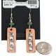 Certified Authentic Handmade .925 Sterling Silver Hooks Navajo Horse Natural Turquoise Native American Pure Copper Dangle Earrings 18210-2