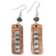 Certified Authentic .925 Sterling Silver Hooks Navajo Handmade Natural Turquoise Native American Pure Copper Dangle Earrings 18210-6 Certified Authentic .925 Sterling Silver Hooks Navajo Handmade Natural Turquoise Native American Pure Copper Dangle Earrings 18210-6