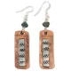 Certified Authentic .925 Sterling Silver Hooks Navajo Handmade Natural Turquoise Native American Pure Copper Dangle Earrings 18210-6 Certified Authentic .925 Sterling Silver Hooks Navajo Handmade Natural Turquoise Native American Pure Copper Dangle Earrings 18210-6