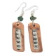 Certified Authentic Handmade .925 Sterling Silver Hooks Navajo Natural Turquoise Native American Pure Copper Dangle Earrings 18210-7