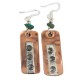 Certified Authentic Handmade Maze .925 Sterling Silver Hooks Navajo Natural Turquoise Native American Pure Copper Dangle Earrings 18210-4 Certified Authentic Handmade Maze .925 Sterling Silver Hooks Navajo Natural Turquoise Native American Pure Copper Dangle Earrings 18210-4