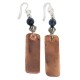 Certified Authentic Handmade Navajo Natural Lapis Native American Pure Copper Dangle Earrings 18211-5