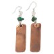 Certified Authentic Handmade Navajo Natural Turquoise Native American Pure Copper Dangle Earrings 18211-1 Certified Authentic Handmade Navajo Natural Turquoise Native American Pure Copper Dangle Earrings 18211-1