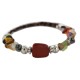 Certified Authentic Navajo Natural Jasper Quartz Heishi Multicolor Native American Adjustable Wrap Bracelet 13133