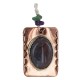Handmade Certified Authentic Navajo Pure Natural Agate Amethyst Turquoise Native American Copper Pendant 18212-2