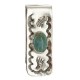 Navajo Bear Paw Handmade Certified Authentic .925 Sterling Silver Natural Turquoise Native American Nickel Money Clip 10533-2