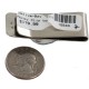 Navajo Handmade Certified Authentic .925 Sterling Silver Natural Turquoise Native American Nickel Money Clip 10533-7