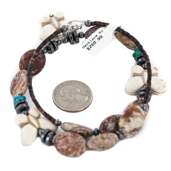 Certified Authentic Butterfly Navajo .925 Sterling Silver Natural Turquoise Jasper Hematite Wood Native American Necklace 750199-9 Certified Authentic Butterfly Navajo .925 Sterling Silver Natural Turquoise Jasper Hematite Wood Native American Necklace 750199-9