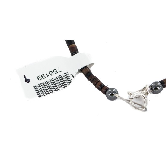 Certified Authentic Butterfly Navajo .925 Sterling Silver Natural Turquoise Jasper Hematite Wood Native American Necklace 750199-9 Certified Authentic Butterfly Navajo .925 Sterling Silver Natural Turquoise Jasper Hematite Wood Native American Necklace 750199-9