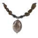 Certified Authentic Navajo .925 Sterling Silver Natural Agate Smoky Quartz Hematite Native American Necklace 750198-9 Certified Authentic Navajo .925 Sterling Silver Natural Agate Smoky Quartz Hematite Native American Necklace 750198-9