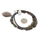 Certified Authentic Navajo .925 Sterling Silver Natural Agate Smoky Quartz Hematite Native American Necklace 750198-9