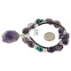 Certified Authentic Navajo .925 Sterling Silver Natural Amethyst Turquoise Hematite Native American Necklace 750198-6