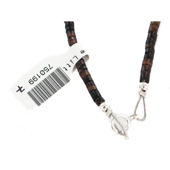 Certified Authentic Navajo .925 Sterling Silver Natural Turquoise Agate Native American Necklace 750199-7 Certified Authentic Navajo .925 Sterling Silver Natural Turquoise Agate Native American Necklace 750199-7