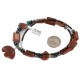 Bear Certified Authentic Navajo .925 Sterling Silver Natural Turquoise Goldstone Hematite Native American Necklace 750199-8