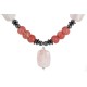 Certified Authentic Navajo .925 Sterling Silver Natural Turquoise Pink Quartz Hematite Native American Necklace  750199-3 All Products NB160313025115 750199-3 (by LomaSiiva)