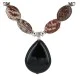 Certified Authentic Navajo .925 Sterling Silver Natural Turquoise Jasper Black Onyx Native American Necklace  750199-5