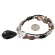 Certified Authentic Navajo .925 Sterling Silver Natural Turquoise Jasper Black Onyx Native American Necklace  750199-5