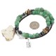 Certified Authentic Navajo .925 Sterling Silver Natural Jade Turquoise Hematite Native American Necklace  750199-2