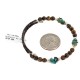 Certified Authentic Navajo Natural Turquoise Heishi Tigers Eye Native American Adjustable Wrap Bracelet 13135-3